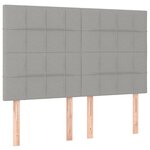 vidaXL Sommier à lattes de lit avec matelas Gris clair 140x190cm Tissu