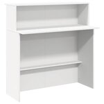vidaXL Bureau de réception blanc 200x50x103 5 cm bois d'ingénierie
