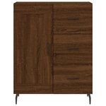 vidaXL Buffet haut Chêne marron 69 5x34x180 cm Bois d'ingénierie