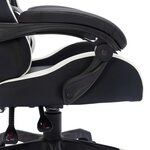 vidaXL Fauteuil de jeux vidéo avec LED RVB Blanc et noir Similicuir