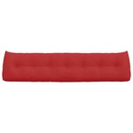 vidaXL Coussin de Dos Rouge 200 x 24 x 50 cm tissu