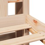vidaXL Lit bibliothèque sans matelas 135x190 cm bois de pin massif
