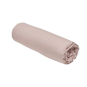 Drap housse - 160 x 200+30 cm uni - Rose des sables