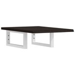 vidaXL Étagère de vasque murale acier et bois de chêne massif