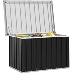 vidaXL Boîte de rangement de jardin Anthracite 109x67x65 cm