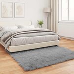 vidaXL Tapis en fausse Tafalla Gris 120 x 120 cm Polyester
