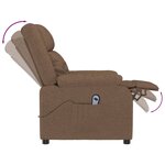 vidaXL Fauteuil inclinable électrique Marron Tissu
