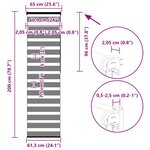 vidaXL Store zèbre blanc 65x200 cm largeur du tissu 60 9 cm polyester