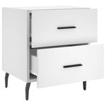 vidaXL Table de chevet blanc 40x35x47 5 cm bois d’ingénierie