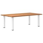 vidaXL Table à manger et bord naturel bois massif chêne rectangulaire