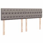vidaXL Sommier à lattes de lit avec matelas Taupe 180x200 cm Tissu