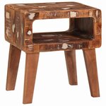 vidaXL Table d'appoint Marron 40 x 32 x 46 cm Bois Recyclé Solide