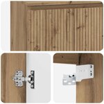 vidaXL Vanité de lavabo mural Chêne artisanal 53 x 35 x 63 cm