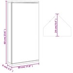 vidaXL Armoire de bain à miroir d'angle gris 30x24x60 cm