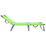 vidaXL Chaise longue pliante 2 Pièces Vert 188 x 57 x 86 5 cm Polyester