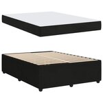 vidaXL Cadre de lit avec matelas Noir 140 x 200 cm tissu