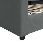 vidaXL Lit de repos sans matelas gris foncé 90x200 cm tissu