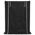 vidaXL Portant de bois de chauffage et housse de pluie acier galvanisé