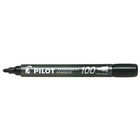 Marqueur permanent sca-100 pointe ogive 1mm noir x 12 pilot