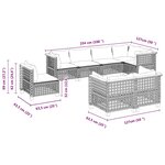 vidaXL Salon de jardin avec coussins 8 Pièces beige résine tressée