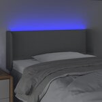 vidaXL Tête de lit à LED Gris clair 83x16x78/88 cm Tissu
