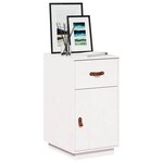 vidaXL Armoire de bureau Blanc 40x50x75 cm Bois massif de pin