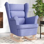 vidaXL Chaise à bascule bleu jean 74x90x102 cm tissu