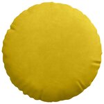 vidaXL Coussins de siège 2 Pièces Jaune Ø 40 x 13 cm Velours