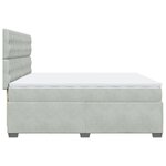 vidaXL Sommier à lattes de lit et matelas Gris clair 200x200cm Velours