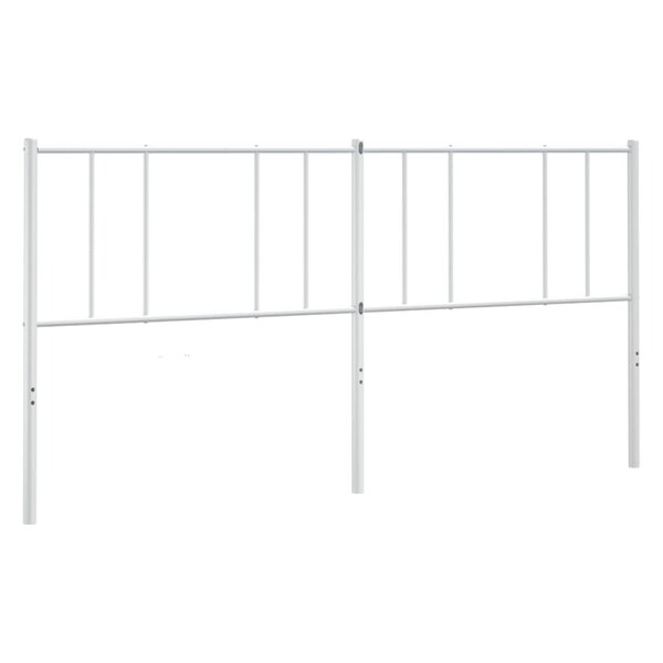 vidaXL Tête de lit métal blanc 193 cm