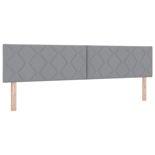 vidaXL Tête de lit Gris clair 200 cm tissu