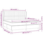 vidaXL Sommier à lattes de lit avec matelas Gris foncé 200x200cm Tissu