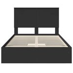 vidaXL Lit de Rangement Noir 135 x 190 cm Bois d'ingénierie
