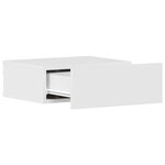vidaXL Tables de chevet flottantes 2Pièces Blanc brillant Bois ingénierie