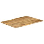 vidaXL Dessus de table 90x80x2 5 cm bord vivant bois massif manguier