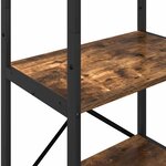 vidaXL Étagère Chêne fumé 56 x 34 x 171 cm Bois d'ingénierie