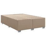 vidaXL Sommier à lattes de lit avec matelas Cappuccino 140x190 cm