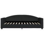 vidaXL Lit de jour avec gigogne sans matelas noir 90x200 cm