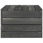 vidaXL Salon de jardin palette 2 Pièces Bois de pin massif Gris foncé