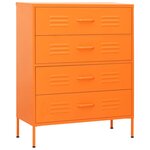 vidaXL Commode Orange 80x35x101 5 cm Acier