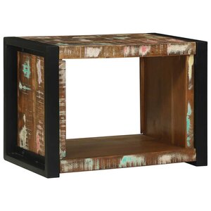 vidaXL Cube Mural Marron 55 x 35 x 40 cm Bois massif de récupération