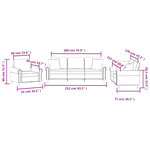vidaXL Ensemble de canapés 3 Pièces avec coussins jaune velours
