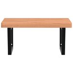 vidaXL Étagère de vasque murale acier et bois massif de hêtre