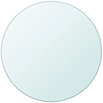 vidaXL Dessus de table ronde en verre trempé 800 mm