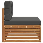 vidaXL Canapé d'extérieur extrémité Naturel 115 x 83 x 73 cm
