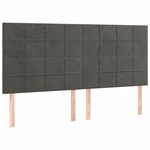 vidaXL Sommier à lattes de lit et matelas Gris foncé 180x200cm Velours