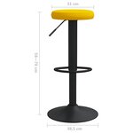 vidaXL Tabourets de bar lot de 2 jaune moutarde velours