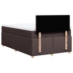 vidaXL Sommier à lattes de lit et matelas marron foncé 120x190cm tissu