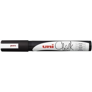 Marqueur craie Pointe conique moyenne CHALK Marker PWE5M 1 8 - 2 5mm Noir x 12 UNI-BALL