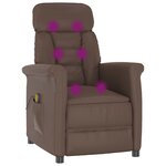 vidaXL Fauteuil de massage Marron Similicuir